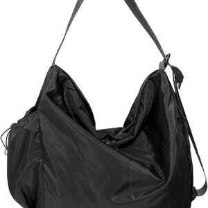 Lightweight 18L Nylon Shoulder Bag with Adjustable Strap and Insulated Holder